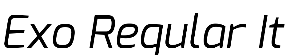 Exo Regular Italic Yazı tipi ücretsiz indir